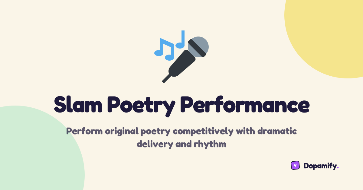 Slam Poetry Performance | Dopamify